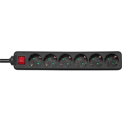 Deltaco Multiprise, GT-0660 power extension 6 AC outlet(s) Indoor Black (6x, CEE 7/3, 1.50 m) - Publicité Deltaco Multiprise, GT-0660 power extension 6 AC outlet(s) Indoor Black (6x, CEE 7/3, 1.50 m) - Publicité