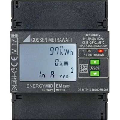 Gossen Metrawatt EM2289 Compteur d'énergie - MID, 4 fils, Numérique - Publicité Gossen Metrawatt EM2289 Compteur d'énergie - MID, 4 fils, Numérique - Publicité