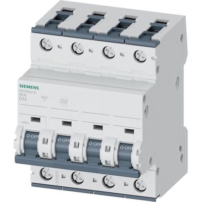 Siemens 5SY4632-8 - Disjoncteur 32A 400V 10kA 3+N D - Publicité Siemens 5SY4632-8 - Disjoncteur 32A 400V 10kA 3+N D - Publicité