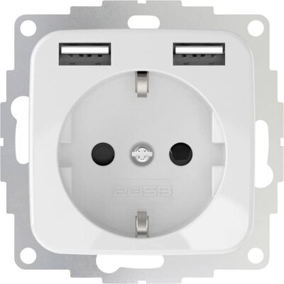 JUNG, Prise de courant, pour Busch Jaeger Reflex Si Prise encastrée avec USB Blanc pur (brillant) - Publicité JUNG, Prise de courant, pour Busch Jaeger Reflex Si Prise encastrée avec USB Blanc pur (brillant) - Publicité