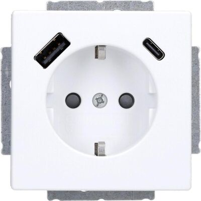 Busch-Jaeger EUCB2USBAC-884 Prise USB & Schuko - Prise électrique - Publicité Busch-Jaeger EUCB2USBAC-884 Prise USB & Schuko - Prise électrique - Publicité