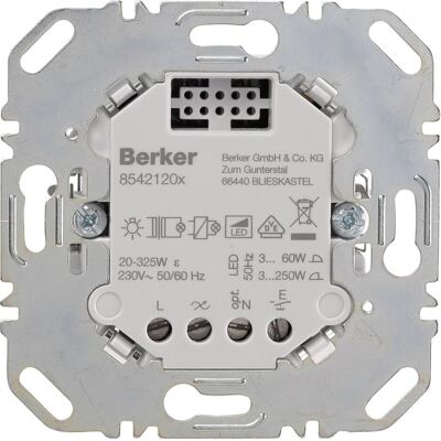 Berker Variateur universel à bouton-poussoir 85421200 1 canal (également pour LED 5-70 watts), Bouton + interrupteur, Argent - Publicité Berker Variateur universel à bouton-poussoir 85421200 1 canal (également pour LED 5-70 watts), Bouton + interrupteur, Argent - Publicité