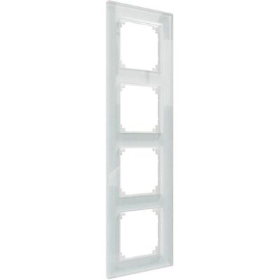 Merten MEG4040-2320 - Cadre en Verre 4-fach Blanc - Cadre Électrique - Publicité Merten MEG4040-2320 - Cadre en Verre 4-fach Blanc - Cadre Électrique - Publicité