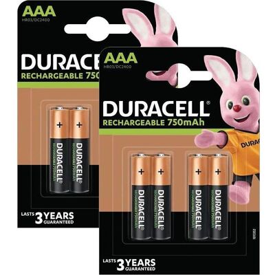 Duracell Rechargeable AAA 8 Pack (AAA), Batteries + piles - Publicité Duracell Rechargeable AAA 8 Pack (AAA), Batteries + piles - Publicité