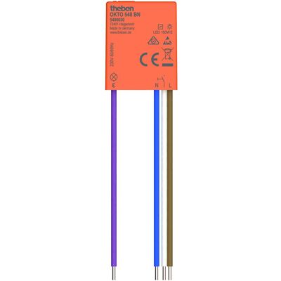 Theben, Minuterie, 5400030 OKTO 540 BN - télérupteur encastré, ultra-compact (26,4 x 32,5 x 10,4 mm), appareil - Publicité Theben, Minuterie, 5400030 OKTO 540 BN - télérupteur encastré, ultra-compact (26,4 x 32,5 x 10,4 mm), appareil - Publicité