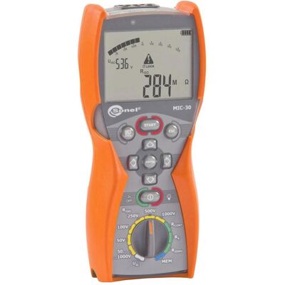 Sonel, Multimètre, Appareil de mesure de l'isolation MIC-30 Calibré na (CAT IV 600V, Multimètre portable) - Publicité Sonel, Multimètre, Appareil de mesure de l'isolation MIC-30 Calibré na (CAT IV 600V, Multimètre portable) - Publicité