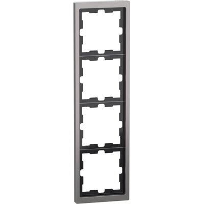 Merten MEG4040-6550 Plaque murale - Cadre en métal 4 modules - Nickel métallisé - Publicité Merten MEG4040-6550 Plaque murale - Cadre en métal 4 modules - Nickel métallisé - Publicité