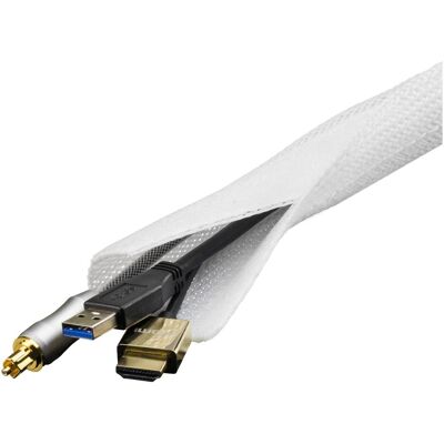 Deltaco Goulotte passe-câbles, LDR20 cable sleeve White (Gaines pour câbles, 500 cm) - Publicité Deltaco Goulotte passe-câbles, LDR20 cable sleeve White (Gaines pour câbles, 500 cm) - Publicité