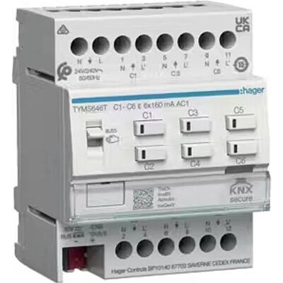 Hager TYMS646T Actionneur de chauffage - 6 voies KNX Secure - Publicité Hager TYMS646T Actionneur de chauffage - 6 voies KNX Secure - Publicité
