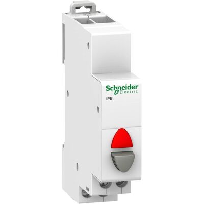Schneider Electric Acti9 iPB 1NC Bouton Gris - Lampe Rouge - Interrupteur - Publicité Schneider Electric Acti9 iPB 1NC Bouton Gris - Lampe Rouge - Interrupteur - Publicité