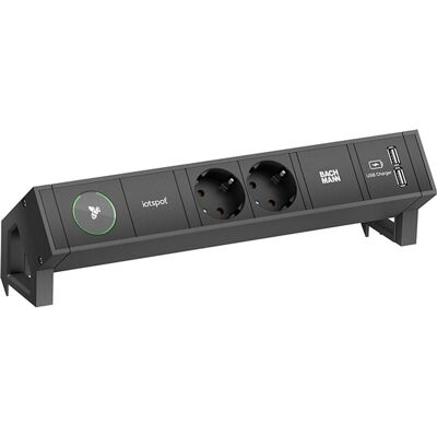 Bachmann, Multiprise, DESK2 1xIOTspot 2xCEE7/3 Chargeur USB (2x, CEE 7/3) - Publicité Bachmann, Multiprise, DESK2 1xIOTspot 2xCEE7/3 Chargeur USB (2x, CEE 7/3) - Publicité