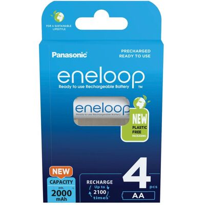 Panasonic Eneloop (4 pcs, AA, 2000 mAh), Batteries + piles - Publicité Panasonic Eneloop (4 pcs, AA, 2000 mAh), Batteries + piles - Publicité