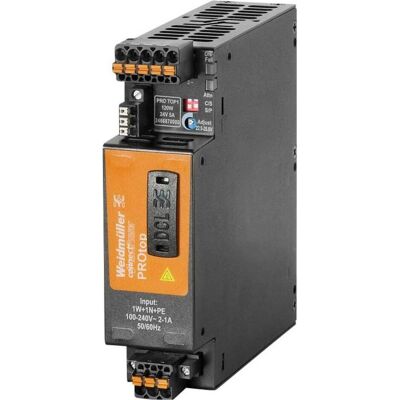Weidmüller, Distributeur de courant mobile, PRO TOP1 120W 24V 5A Alimentation à découpage 24 V/DC 5 A 120 W - Publicité Weidmüller, Distributeur de courant mobile, PRO TOP1 120W 24V 5A Alimentation à découpage 24 V/DC 5 A 120 W - Publicité