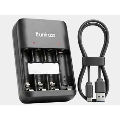 Uniross - Oplader AA, AAA, USB-C (AA, AAA, Piles rechargeables + chargeur), Chargeur de batterie - Publicité Uniross - Oplader AA, AAA, USB-C (AA, AAA, Piles rechargeables + chargeur), Chargeur de batterie - Publicité