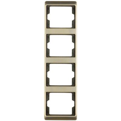 Berker, Accessoires Gamme d'interrupteurs, Arsys cadre 13440001 quadruple bronze clair vertical - Publicité Berker, Accessoires Gamme d'interrupteurs, Arsys cadre 13440001 quadruple bronze clair vertical - Publicité
