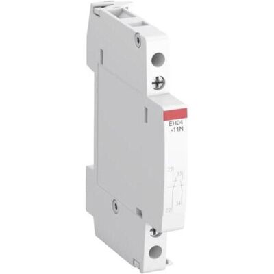 ABB EH04-11N Bloc de contacts auxiliaires 1S/1NO, Bouton + interrupteur, Blanc - Publicité ABB EH04-11N Bloc de contacts auxiliaires 1S/1NO, Bouton + interrupteur, Blanc - Publicité
