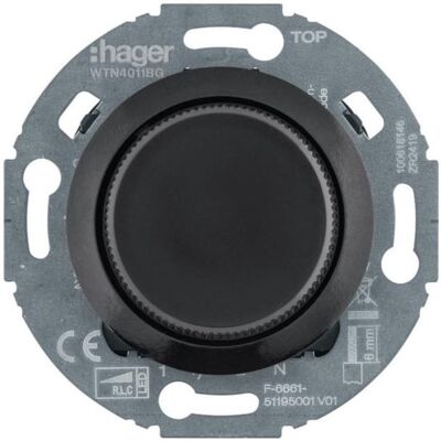 Hager Universal-Drehdimmer, Bouton + interrupteur, Noir - Publicité Hager Universal-Drehdimmer, Bouton + interrupteur, Noir - Publicité