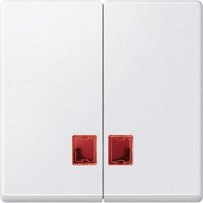Merten, Accessoires Gamme d'interrupteurs, Bascule double avec fenêtre de symbole rouge, MEG3456-0419 - Publicité Merten, Accessoires Gamme d'interrupteurs, Bascule double avec fenêtre de symbole rouge, MEG3456-0419 - Publicité