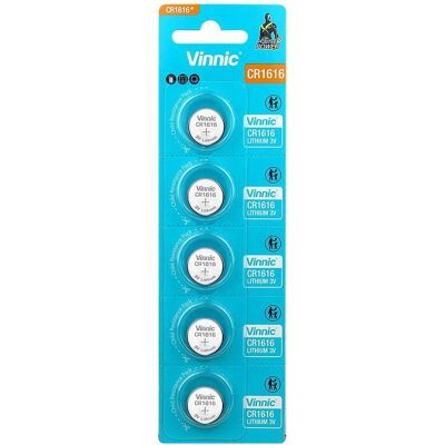 Vinnic CR1616 5BL (Lithiumbatterie) (5 pcs, CR1616, 55 mAh), Batteries + piles - Publicité Vinnic CR1616 5BL (Lithiumbatterie) (5 pcs, CR1616, 55 mAh), Batteries + piles - Publicité
