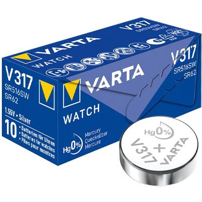 Varta Pile bouton V317 (1 pcs, SR62, 8 mAh), Batteries + piles - Publicité Varta Pile bouton V317 (1 pcs, SR62, 8 mAh), Batteries + piles - Publicité
