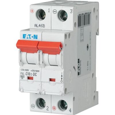 Eaton PXL-C10/2-DC - Disjoncteur avec étiquette - Publicité Eaton PXL-C10/2-DC - Disjoncteur avec étiquette - Publicité