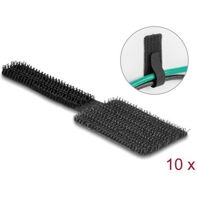 Delock, Collier de serrage, Collier de serrage auto-agrippant noir 90 mm x 24 mm (Serre-câbles velcro, 90 mm, 10 pcs) - Publicité Delock, Collier de serrage, Collier de serrage auto-agrippant noir 90 mm x 24 mm (Serre-câbles velcro, 90 mm, 10 pcs) - Publicité