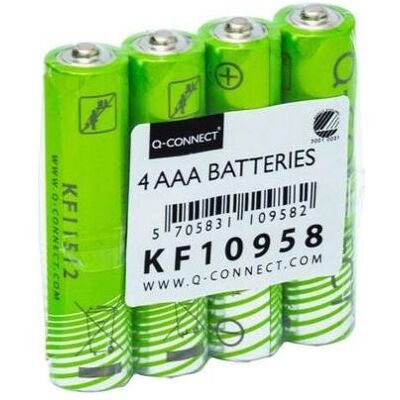 Q-Connect Pile AAA/LR03 4ST Nordic Swan vert (4 pcs, AAA), Batteries + piles - Publicité Q-Connect Pile AAA/LR03 4ST Nordic Swan vert (4 pcs, AAA), Batteries + piles - Publicité