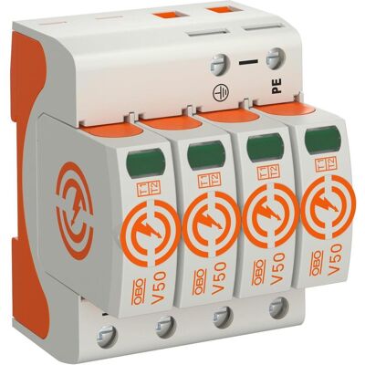 OBO Bettermann, Protection contre les surtensions, CombiController V50 V50-4-280 4 pôles 280V - Publicité OBO Bettermann, Protection contre les surtensions, CombiController V50 V50-4-280 4 pôles 280V - Publicité