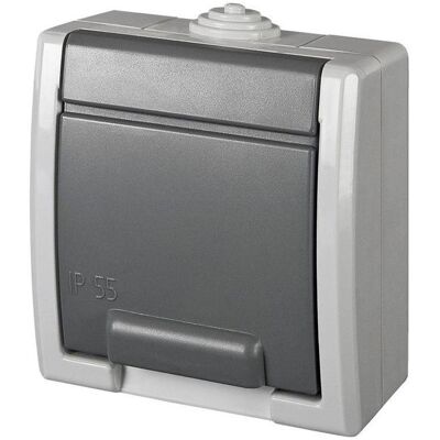 Elektro-Plast, Prise de courant, PLUG SOCKET AQUANT 1244-10 GREY - Publicité Elektro-Plast, Prise de courant, PLUG SOCKET AQUANT 1244-10 GREY - Publicité