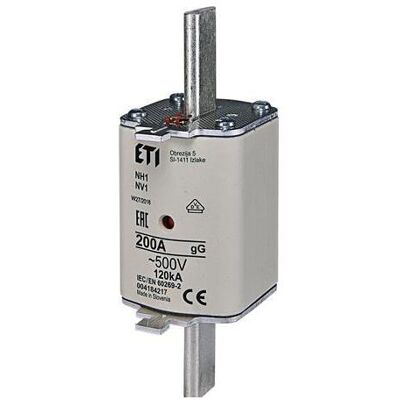 Eti, Fusible, 004184217 AC Cartouche fusible NH1 gG 200A/500V (type NH (200 A) - Publicité Eti, Fusible, 004184217 AC Cartouche fusible NH1 gG 200A/500V (type NH (200 A) - Publicité