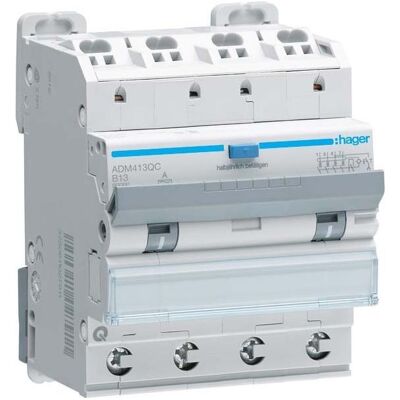 Hager ADM413QC - Disjoncteur différentiel 4P 30mA - RCD - Publicité Hager ADM413QC - Disjoncteur différentiel 4P 30mA - RCD - Publicité