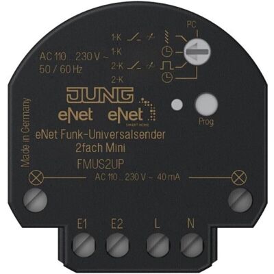 JUNG Marque FM US 2 UP Émetteur RF Sans Fil - Automatisation Intelligente - Publicité JUNG Marque FM US 2 UP Émetteur RF Sans Fil - Automatisation Intelligente - Publicité