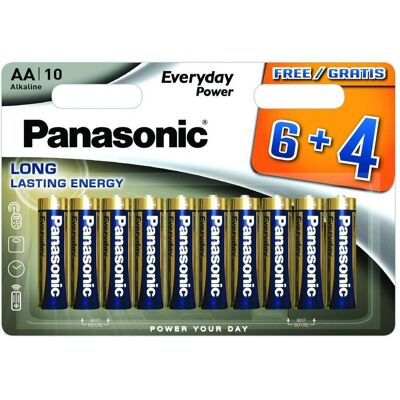 Panasonic Pile Everyday Power LR6EPS/10BW (6+4) (AA), Batteries + piles - Publicité Panasonic Pile Everyday Power LR6EPS/10BW (6+4) (AA), Batteries + piles - Publicité