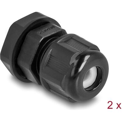 Delock, Connecteur pour câble, Presse-étoupe M12, noir 2 pièces - Publicité Delock, Connecteur pour câble, Presse-étoupe M12, noir 2 pièces - Publicité