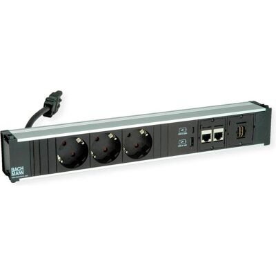 Bachmann, Multiprise, coni 3xcee7/3 2xcat6a 1xhmdi 1xusb charger a/c 22w gst19 0.2m (5x, CEE 7/3, HDMI, RJ45) - Publicité Bachmann, Multiprise, coni 3xcee7/3 2xcat6a 1xhmdi 1xusb charger a/c 22w gst19 0.2m (5x, CEE 7/3, HDMI, RJ45) - Publicité