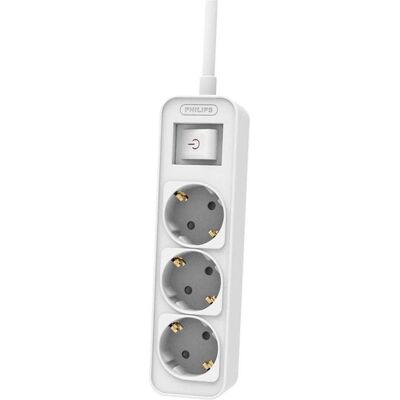 Philips Multiprise, Jaunums ! Akcija ! pagarinātājs, 3 ligzdas, balts (3x, CEE 7/4, 1.50 m) - Publicité Philips Multiprise, Jaunums ! Akcija ! pagarinātājs, 3 ligzdas, balts (3x, CEE 7/4, 1.50 m) - Publicité