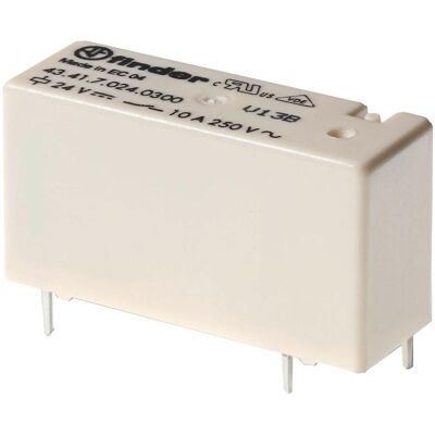 Finder 43.41.7.006.0300 Relais pour circuit imprimé 6 V/DC 10 A 1 contact de travail 1 pc., Relai - Publicité Finder 43.41.7.006.0300 Relais pour circuit imprimé 6 V/DC 10 A 1 contact de travail 1 pc., Relai - Publicité