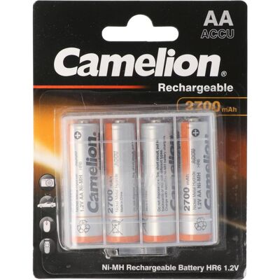 Camelion NH-AA2300BP4 - Wiederaufladbarer Akku - Nickel-Metallhydrid (NiMH) - 1,2 V - 4 S (1 pcs, AA, Piles rechargeables + chargeur), Chargeur de batterie - Publicité Camelion NH-AA2300BP4 - Wiederaufladbarer Akku - Nickel-Metallhydrid (NiMH) - 1,2 V - 4 S (1 pcs, AA, Piles rechargeables + chargeur), Chargeur de batterie - Publicité