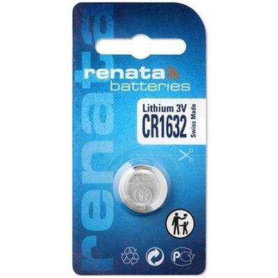 Renata CR1632 / 3.0 V (1 pcs, CR1632, 137 mAh), Batteries + piles - Publicité Renata CR1632 / 3.0 V (1 pcs, CR1632, 137 mAh), Batteries + piles - Publicité