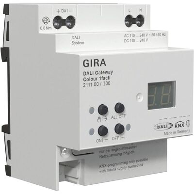 Passerelle DALI Gira 211100 Couleur 1f Reg KNX Sécurisée - Gateway - Publicité Passerelle DALI Gira 211100 Couleur 1f Reg KNX Sécurisée - Gateway - Publicité