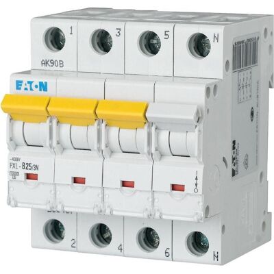 Eaton, Disjoncteur, MOE PXL-B25/3N Commutateur LS 25A 3+N-p B-Char - Publicité Eaton, Disjoncteur, MOE PXL-B25/3N Commutateur LS 25A 3+N-p B-Char - Publicité