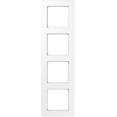 Cadre électrique blanc 4 voies JUNG - Montage horizontal/vertical - Publicité Cadre électrique blanc 4 voies JUNG - Montage horizontal/vertical - Publicité