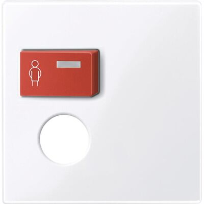 Merten, Accessoires Gamme d'interrupteurs, Pl. central p. Module d'appel avec bouton-poussoir d'appel et 450225 - Publicité Merten, Accessoires Gamme d'interrupteurs, Pl. central p. Module d'appel avec bouton-poussoir d'appel et 450225 - Publicité
