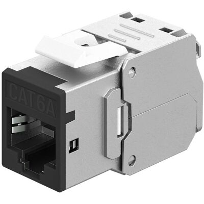 Goobay Keystone-Modul RJ45 CAT 6A, STP, Slim, schwarz (Module Keystone), Réseau : accessoires - Publicité Goobay Keystone-Modul RJ45 CAT 6A, STP, Slim, schwarz (Module Keystone), Réseau : accessoires - Publicité