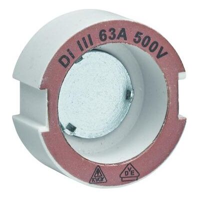 Hager, Fusible, HAG LE33P63 Insert de passe à vis DIII E33 en céramique, 63A (63 A) - Publicité Hager, Fusible, HAG LE33P63 Insert de passe à vis DIII E33 en céramique, 63A (63 A) - Publicité