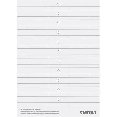 Merten, Accessoires Gamme d'interrupteurs, Feuille d'étiquettes M-PLAN 486100 - Publicité Merten, Accessoires Gamme d'interrupteurs, Feuille d'étiquettes M-PLAN 486100 - Publicité