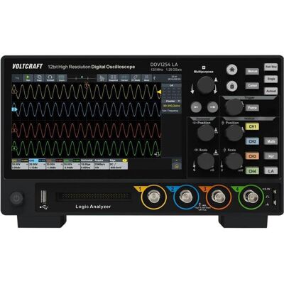 Voltcraft, Multimètre, DOV1254 LA Digital-Oszilloskop 125 MHz 4-Kanal 1.25 GSa/s 100 Mpts 12 (CAT II, Oscilloscope) - Publicité Voltcraft, Multimètre, DOV1254 LA Digital-Oszilloskop 125 MHz 4-Kanal 1.25 GSa/s 100 Mpts 12 (CAT II, Oscilloscope) - Publicité