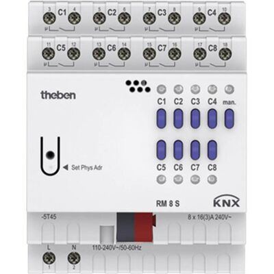 Theben, Actionneur, Rm 8 S Knx (Actionneur de commutation) - Publicité Theben, Actionneur, Rm 8 S Knx (Actionneur de commutation) - Publicité