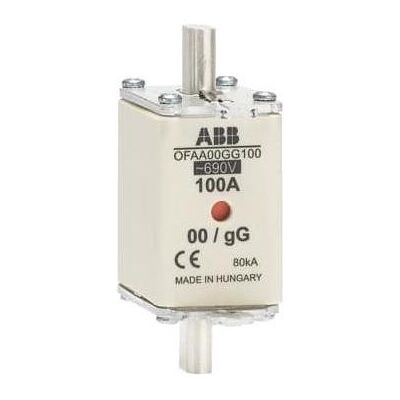 ABB, Fusible, OFAA00GG100 Fusible NH 00 100A 690V GG 1SCA022700R9520 (100 A) - Publicité ABB, Fusible, OFAA00GG100 Fusible NH 00 100A 690V GG 1SCA022700R9520 (100 A) - Publicité