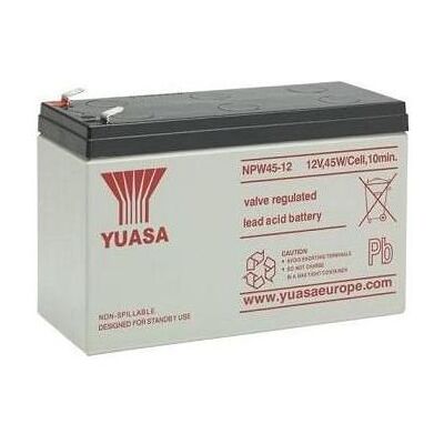 Panasonic Batterie YUASA NPW45-12 (12V 45W/čl. 9Ah faston F2) (1 pcs, Spécifique à l'appareil, 9000 mAh), Batteries + piles - Publicité Panasonic Batterie YUASA NPW45-12 (12V 45W/čl. 9Ah faston F2) (1 pcs, Spécifique à l'appareil, 9000 mAh), Batteries + piles - Publicité